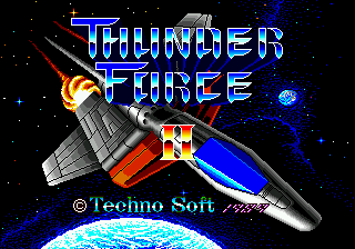Thunder Force II MD Title Screen